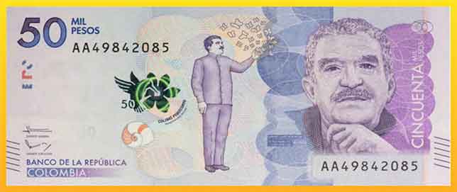GaboFest Image of Marquez on money